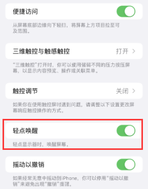 义县苹果授权维修站分享iPhone轻点无法唤醒怎么办 