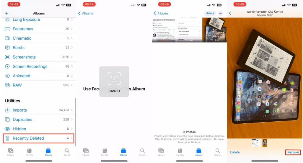 义县苹果14维修分享 iPhone14 上恢复已删除的照片 