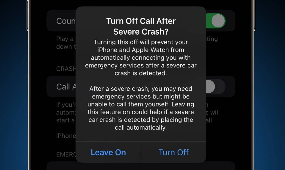 义县苹果14维修分享 iPhone 14 和 Apple Watch 上关闭崩溃检测 